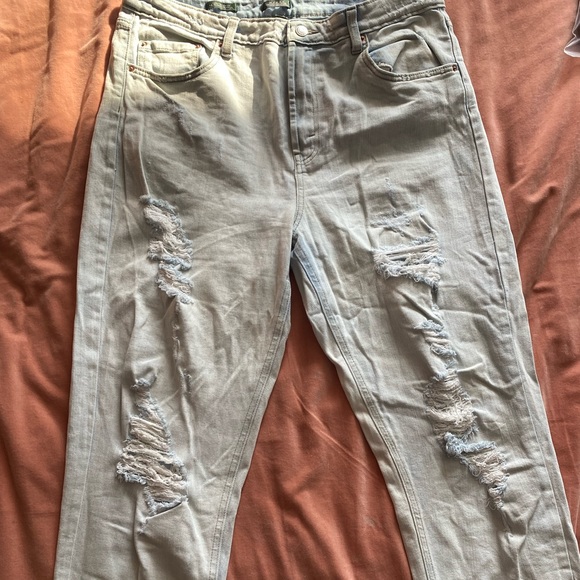 Wild Fable Light Blue Distressed Relaxed Fit Jeans - Sz 14 - Picture 2 of 3
